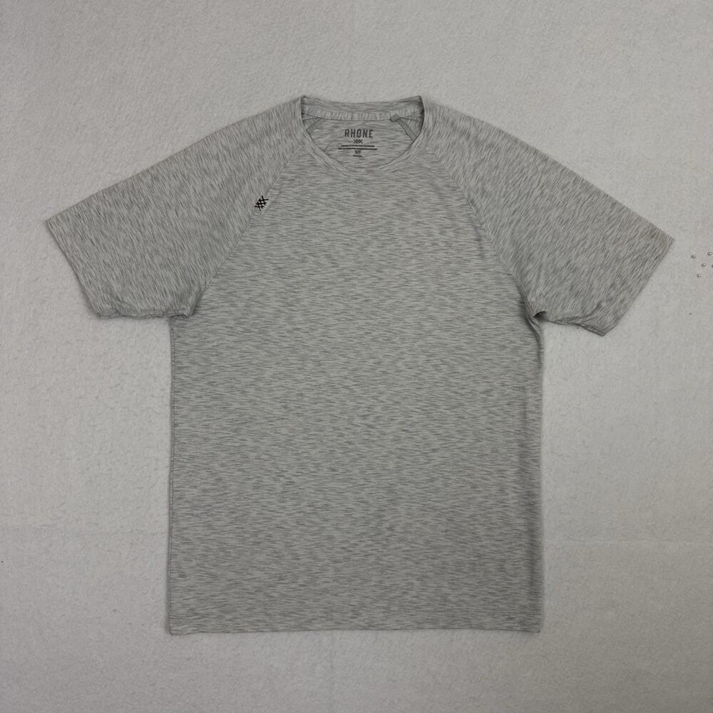 Rhone T Shirt Mens Small Gray Reign Performance Spacedye Gym Training